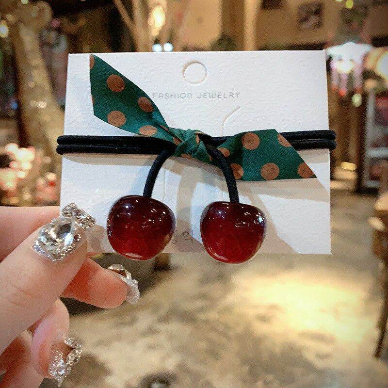 Dây cột tóc hình trái cherry