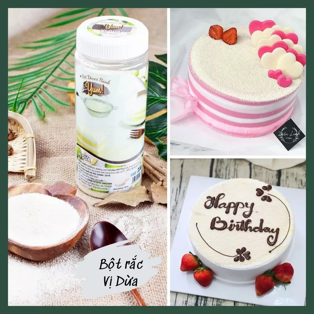(hộp 100g) BỘT rắc bánh Yum VỊ🥥🥥 DỪA 🥥🥥