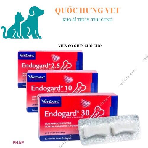 Xổ giun endogard 10 cho chó 1 viên- quốc hưng vet