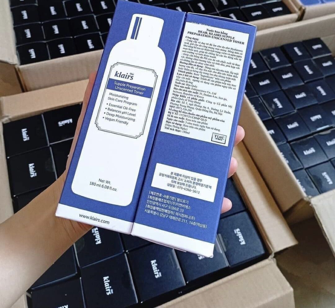 Toner Kliars bản không mùi 180ml- tem mác đầy đủ