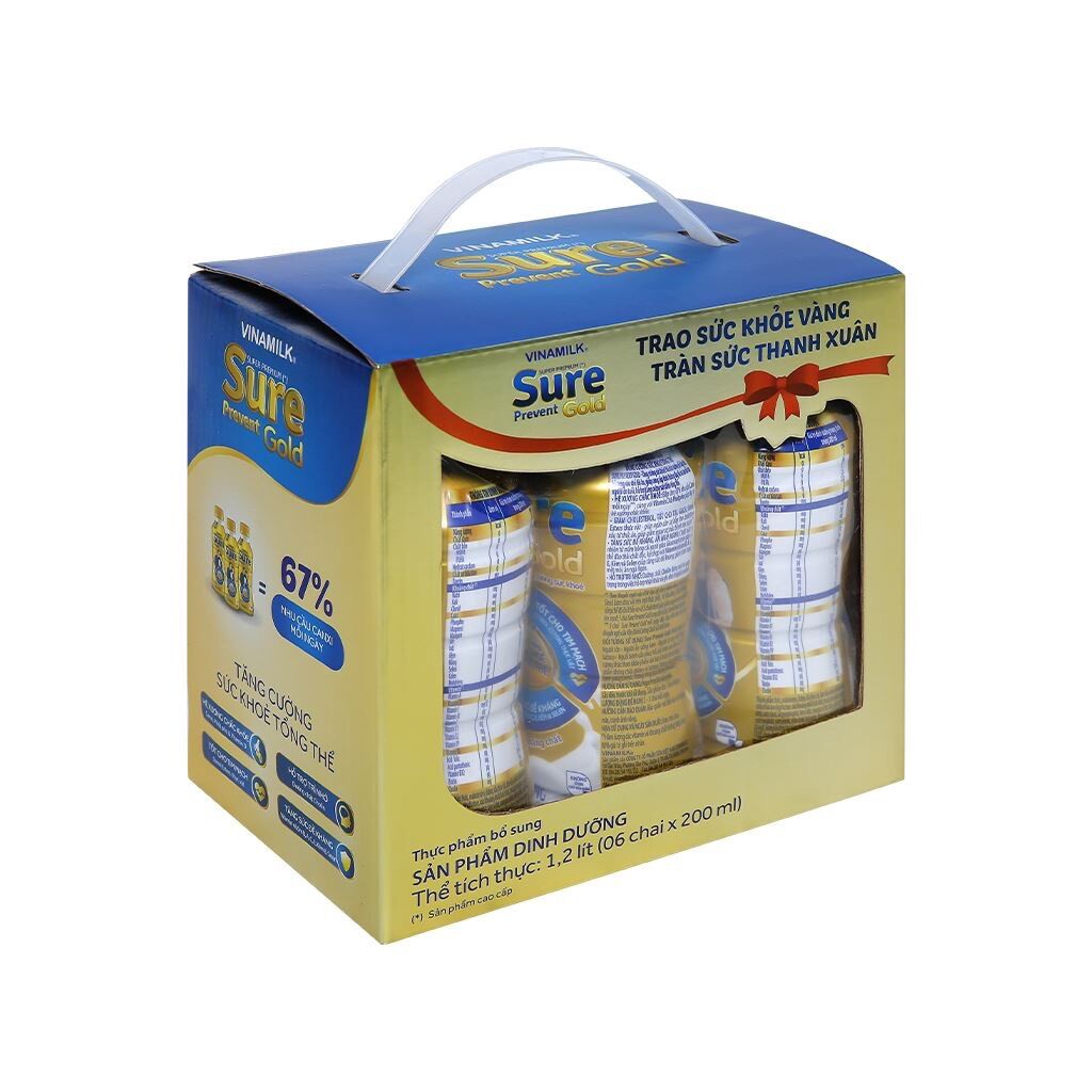 Sữa Bột Pha Sẵn Sure Prevent Gold - Hộp 6 Chai x 200ml