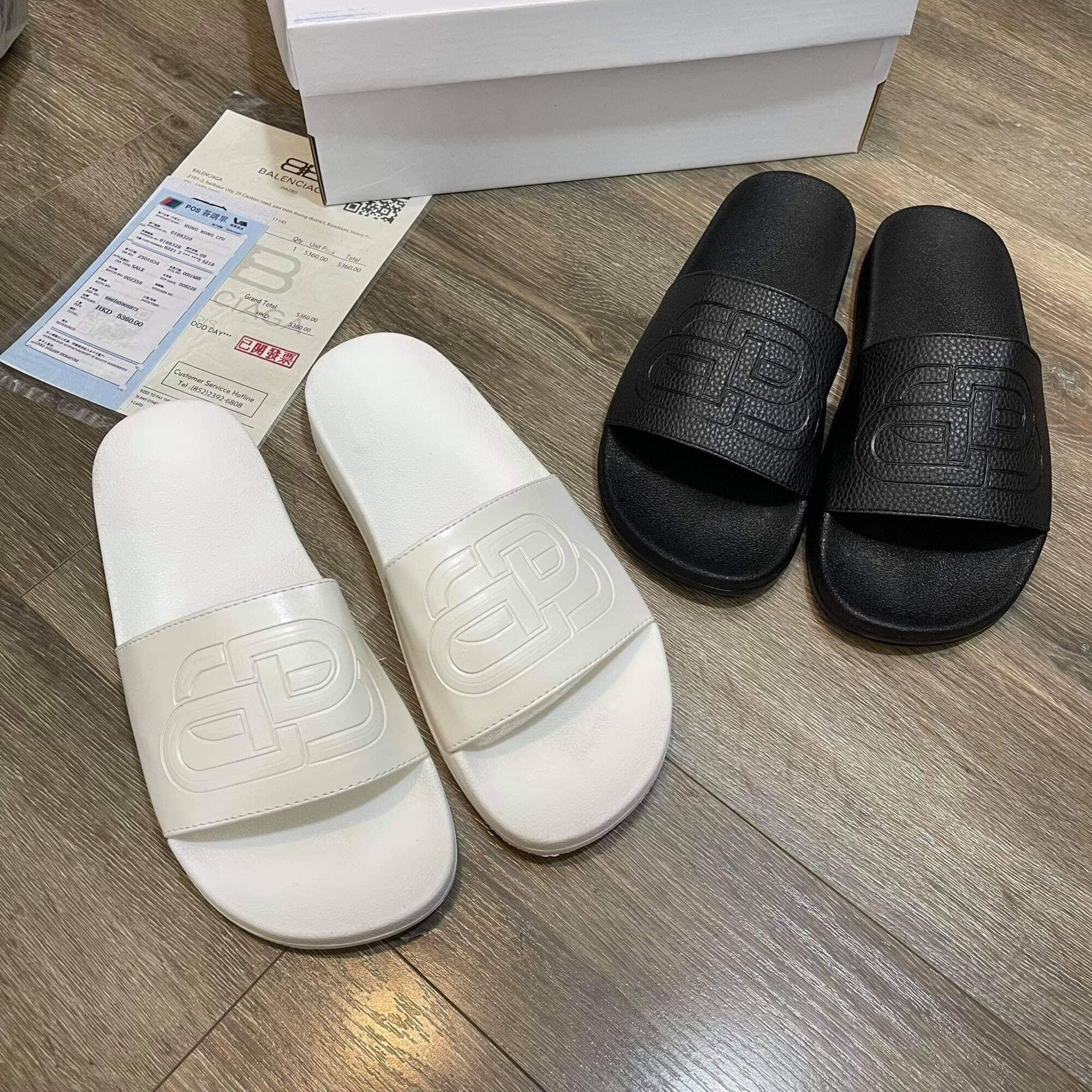 Dép Balenciaga nam màu đen chữ trắng DBL01 siêu cấp TheK2Deluxe #6 Dép Balenciaga nam màu đen chữ trắng DBL01 siêu cấp TheK2Deluxe