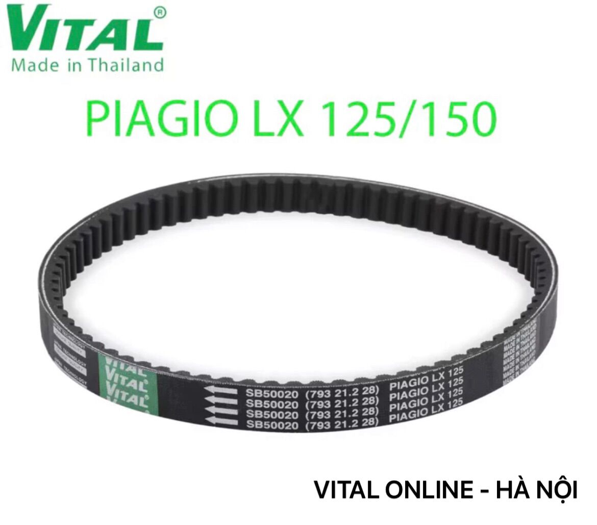 Dây curoa vespa sprint 150 ,piago lx 150 ,piago lx 125 2v, liberty 150 - day curoa vital chính hãng thái lan