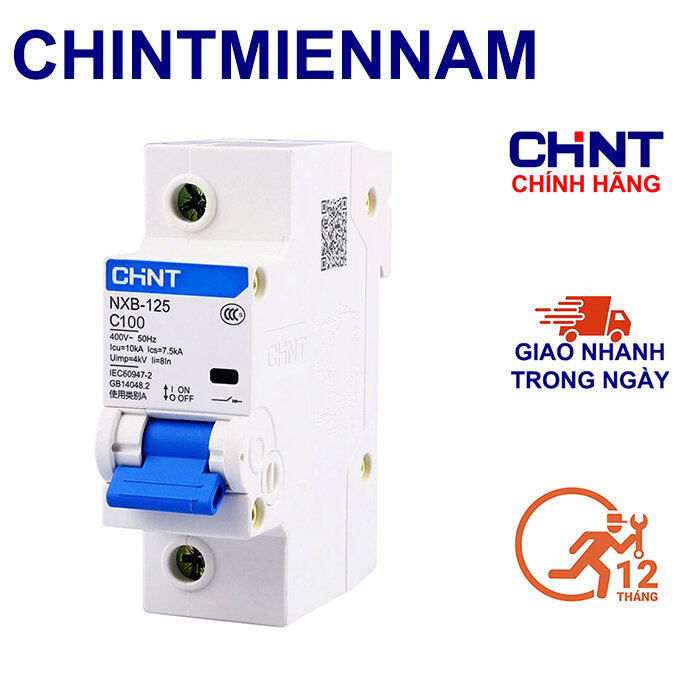 Cầu dao aptomat an toàn mcb nxb-125 1p 80a-125a 1 pha 10ka hãng chint