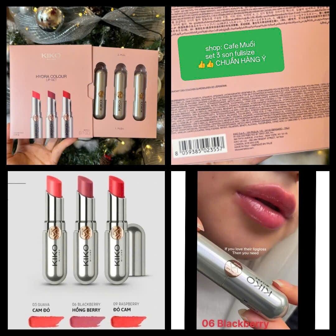SET SON DƯỠNG CÓ MÀU KI_KO FULLSIZE 3 CÂY