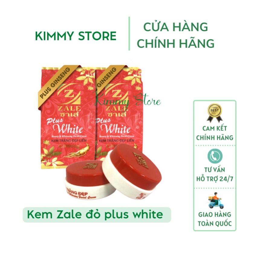 01 hộp kem trắng da zale đỏ plus white 6g