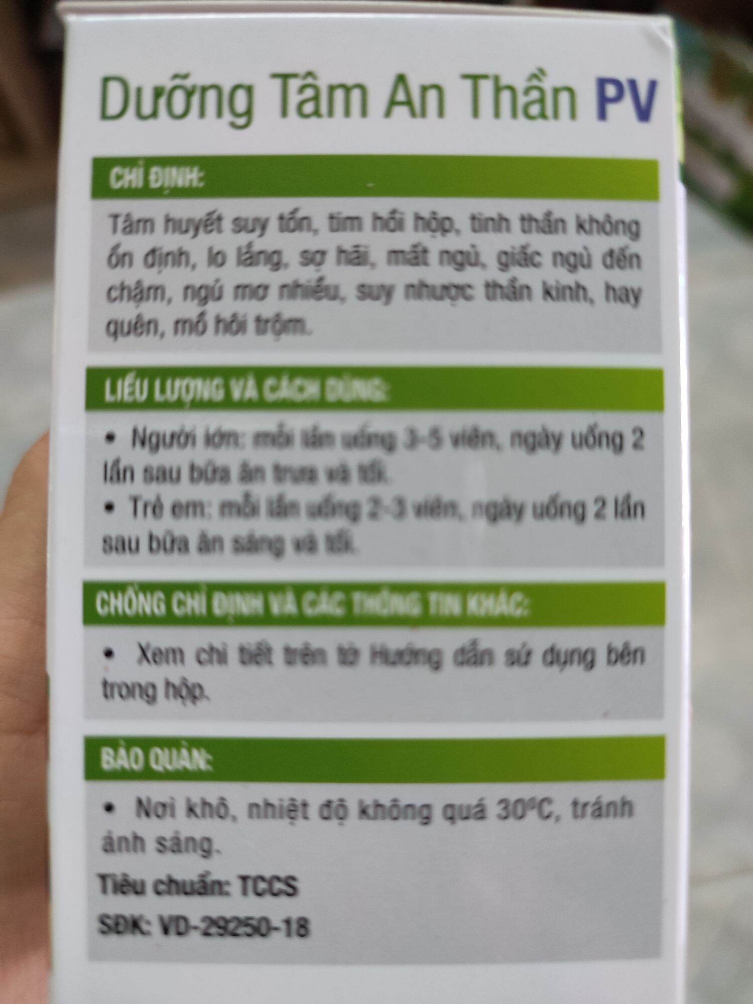 dưỡng tâm an thần PV