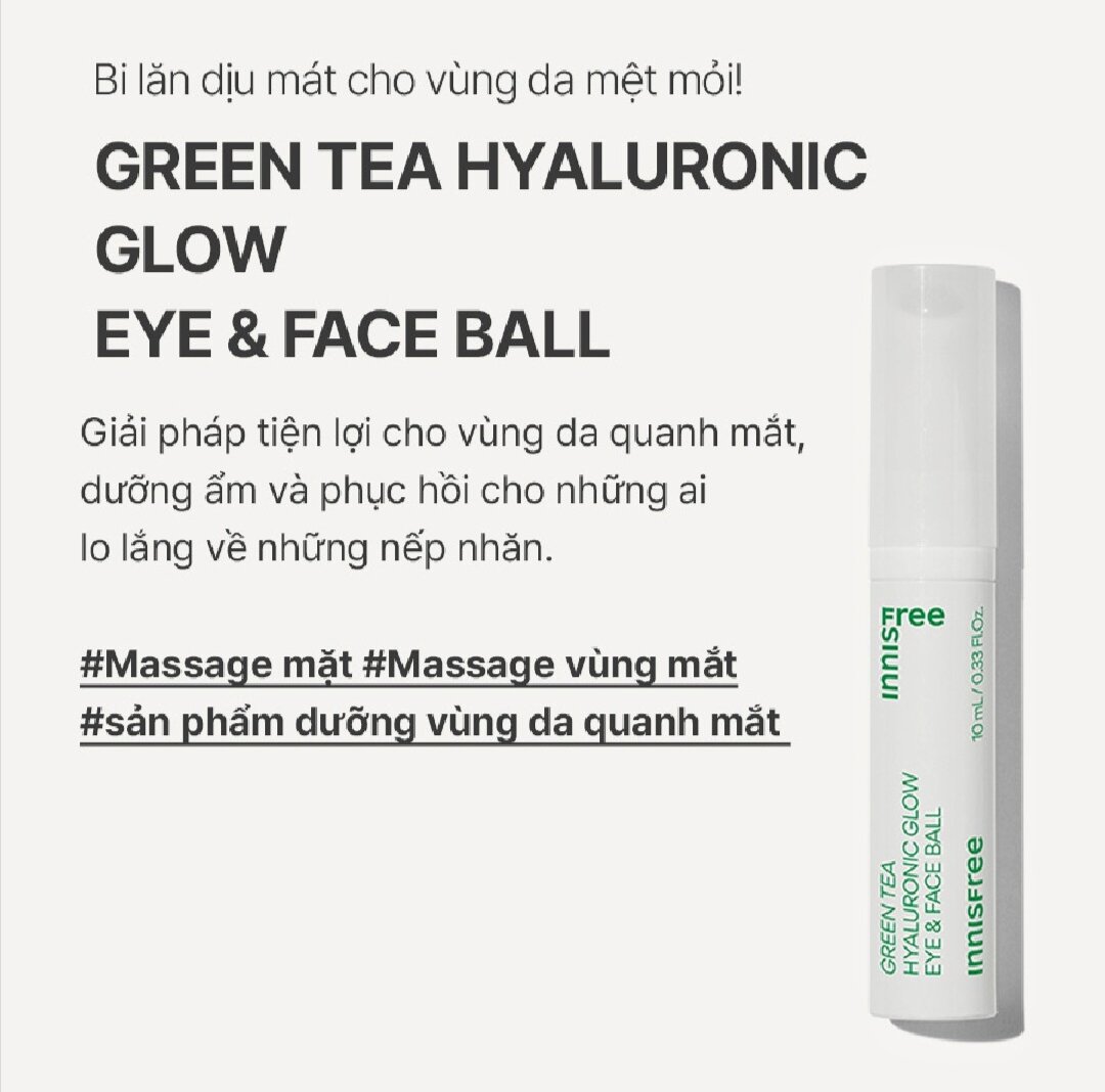 (Mẫu Mới) Sản phẩm dưỡng da vùng mắt dạng thanh lăn INNISFREE Green Tea Seed 10ml