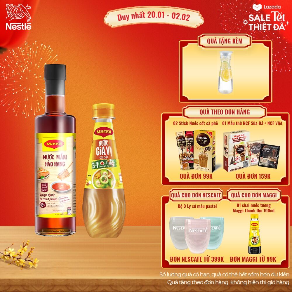 Combo Maggi ngọt hậu : 1 nước mắm hảo hạng + 1 nước cô đặc Maggi 350 gr