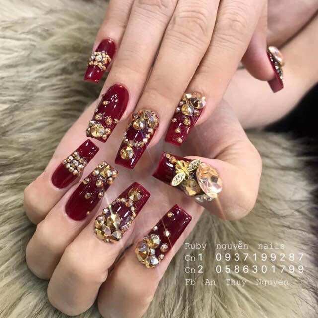 Móng tay giả Nail thiết kế Nailbox bộ 24 móng