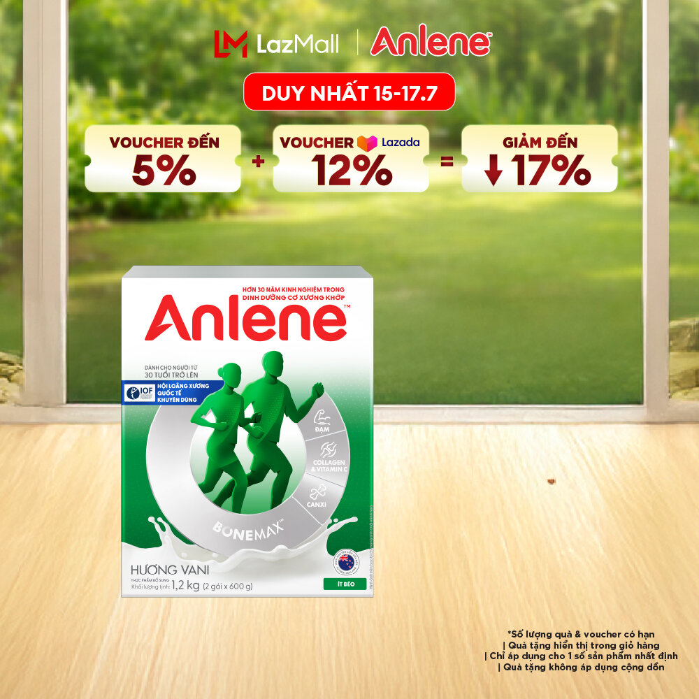 [Voucher giảm đến 26%] Sữa Bột Anlene Hương Vani 1.2Kg