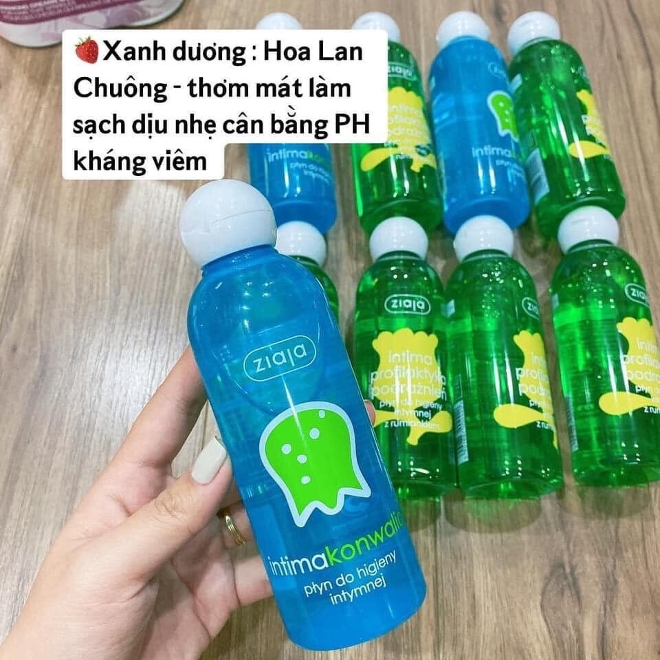 Dung Dịch Vệ Sinh Intima Chai 200Ml dạng gel cúc la mã lan chuông bà bầu