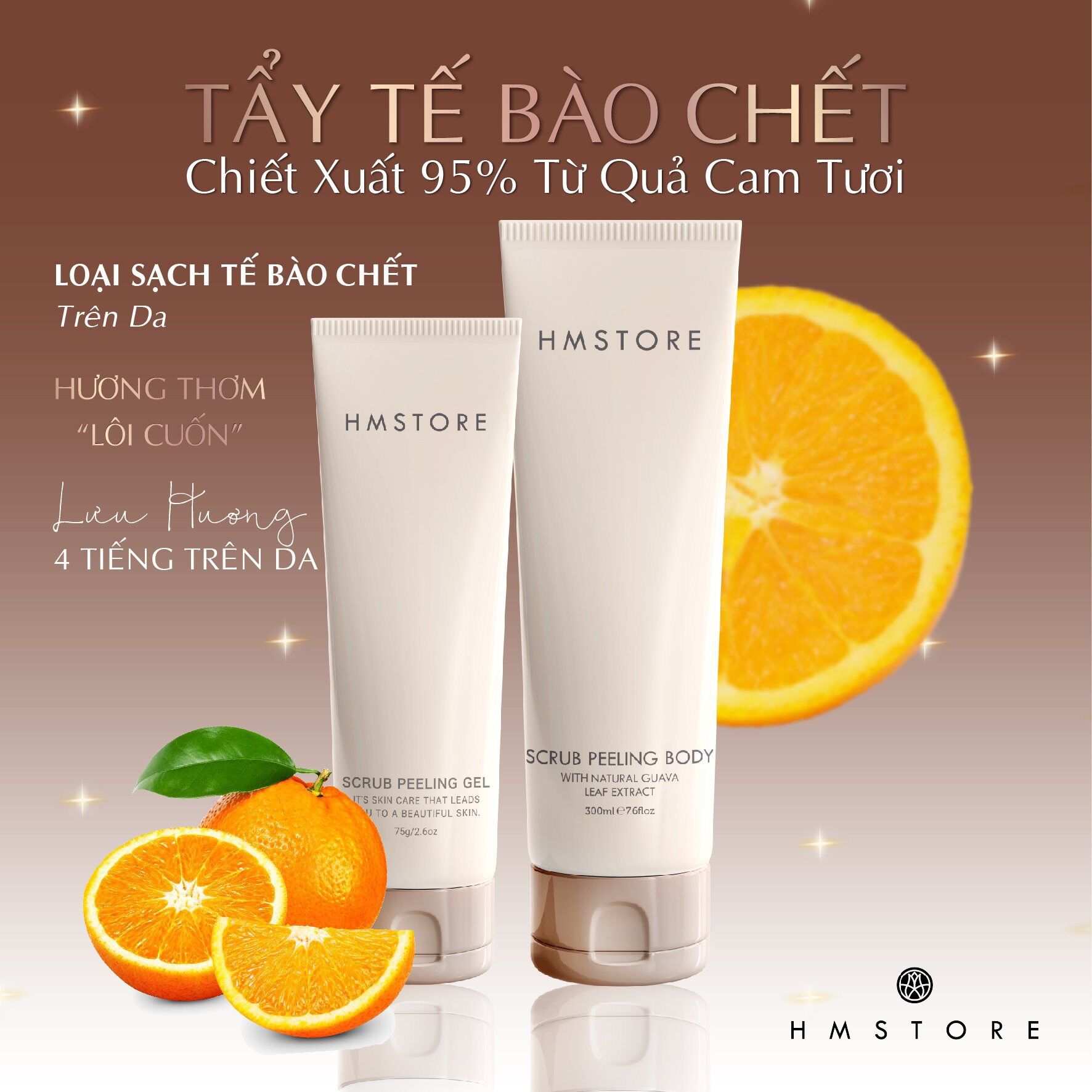Combo tẩy tế bào chết face + body hm store