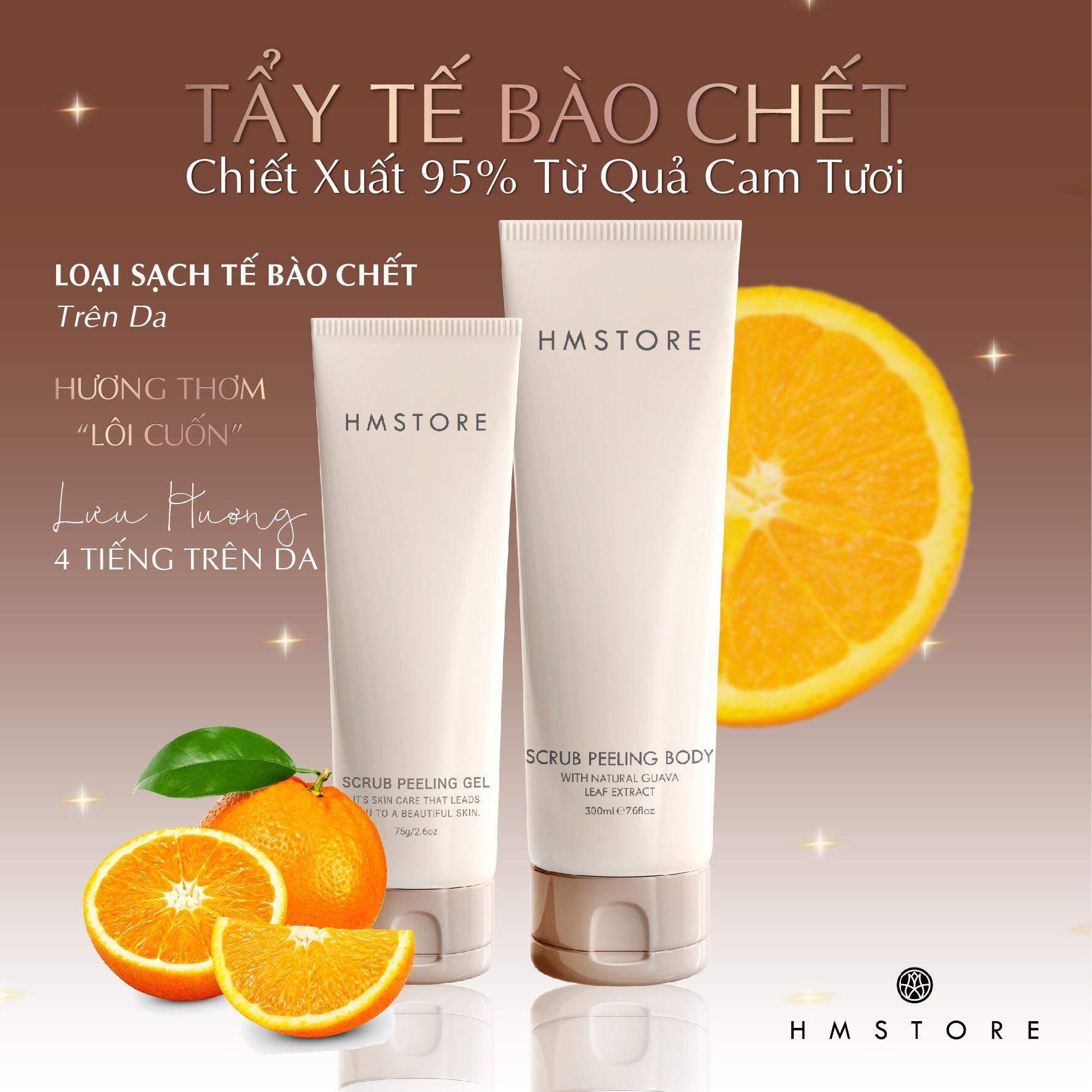 COMBO TẨY TẾ BÀO CHẾT FACE + BODY HM STORE