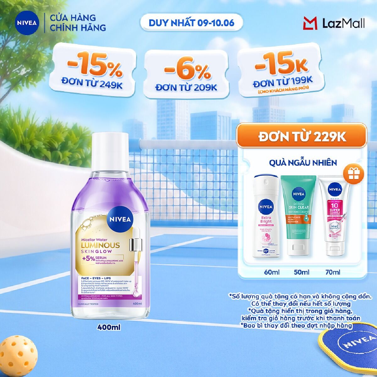 Nước Tẩy Trang NIVEA Luminous Skin Glow Sáng Da (400ml) - 99403