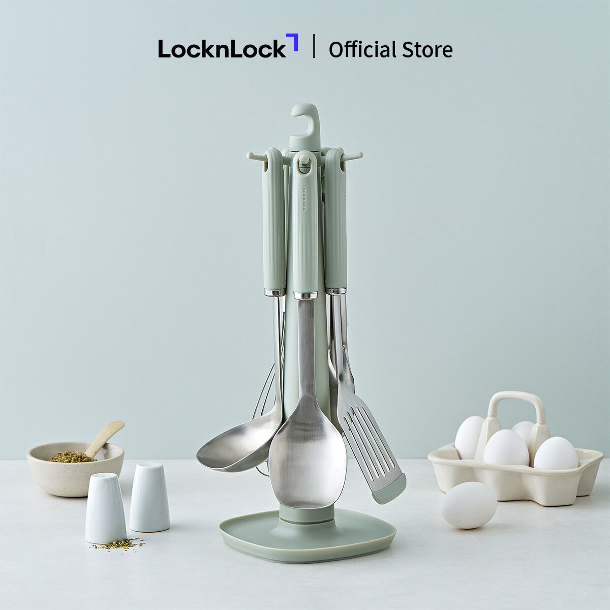 Bộ muỗng, xẻng và dụng cụ nhà bếp LocknLock DECO STS kitchen tools set CKT343S6