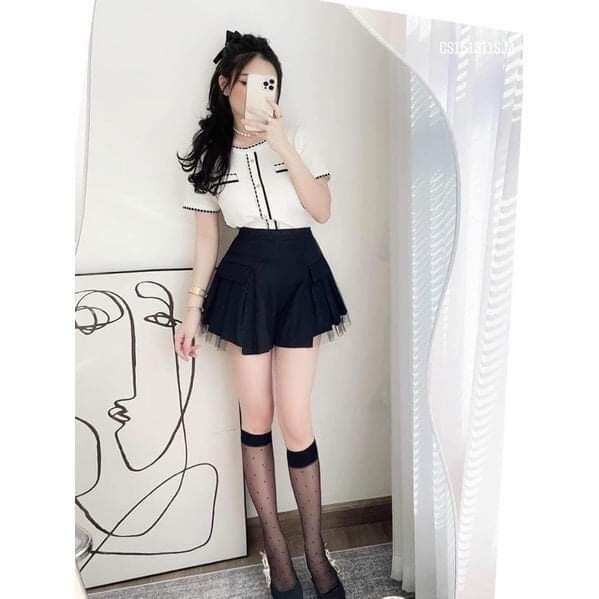 CHÂN VÁY PHỐI REN XLL1