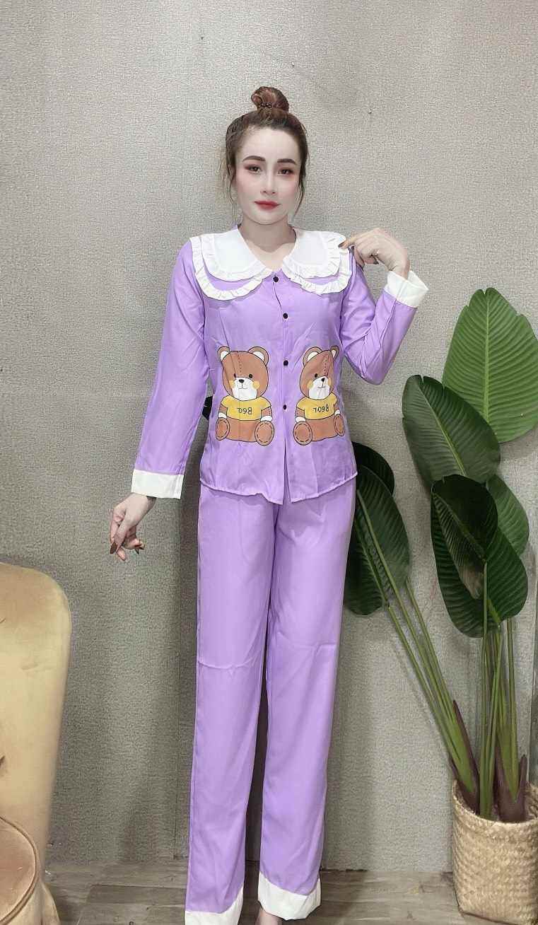 SET BỘ QUẦN DÀI TAY DÀI 40_60KG CHẤT vải kate lụa mềm mịn mát