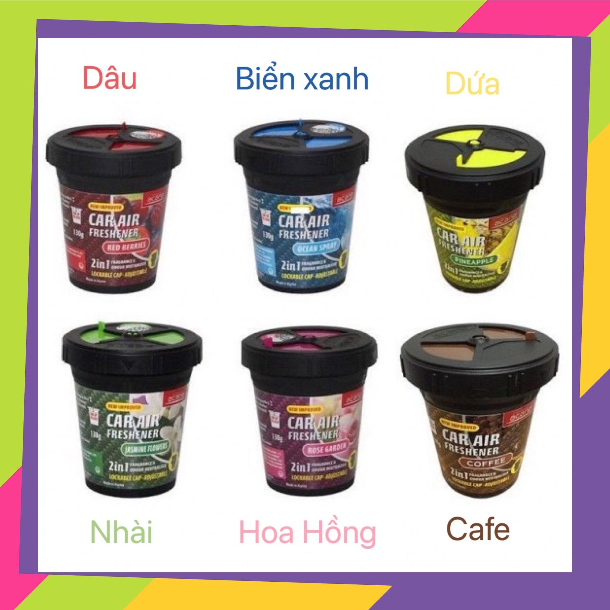 [Giá Công Phá] Sáp Thơm Ô Tô Hương Thiên Nhiên Acana 130g (Theo Công Nghệ Anh Quốc) (Nhập Khẩu Và Phân Phối Bởi Hando)