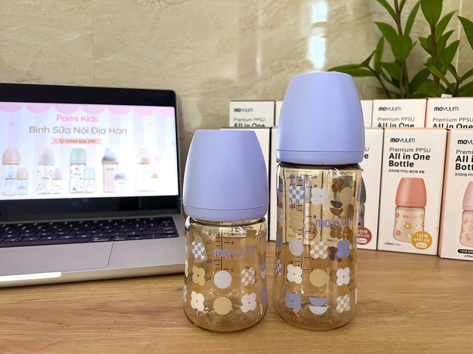 Bình sữa Moyuum 170ml/270ml chính hãng Hàn Quốc ( được chọn núm)