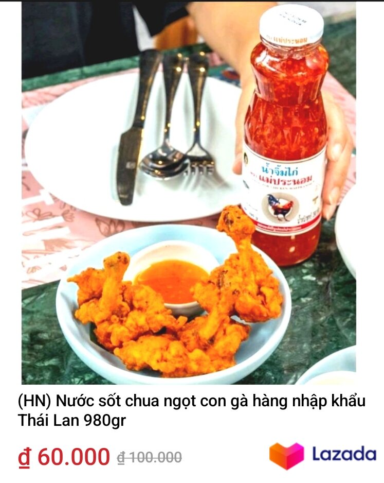 Sốt chua ngọt Thái Lan hiệu con gà 260gr
