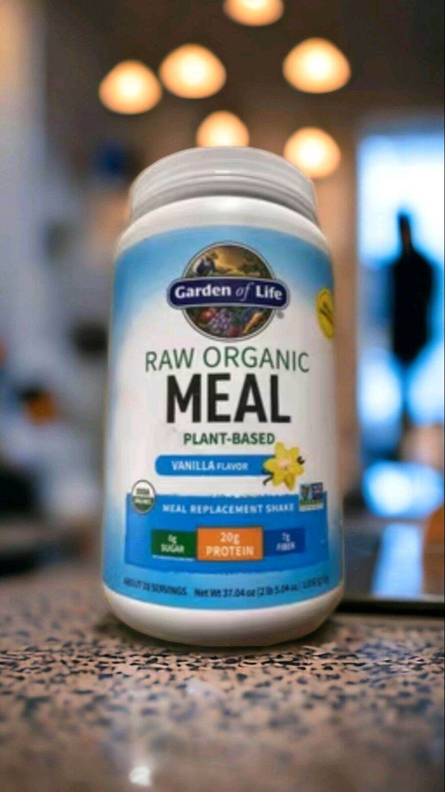 BỘT DINH DƯỠNG HỮU CƠ - THUẦN CHAY Garden of Life Meal Replacement Shake - Organic Raw Plant Based Protein Powder, Pro & Prebiotics, Gluten-Free, Non-GMO, KETO, VEGAN, Vanilla 1.050g (37.04oz)