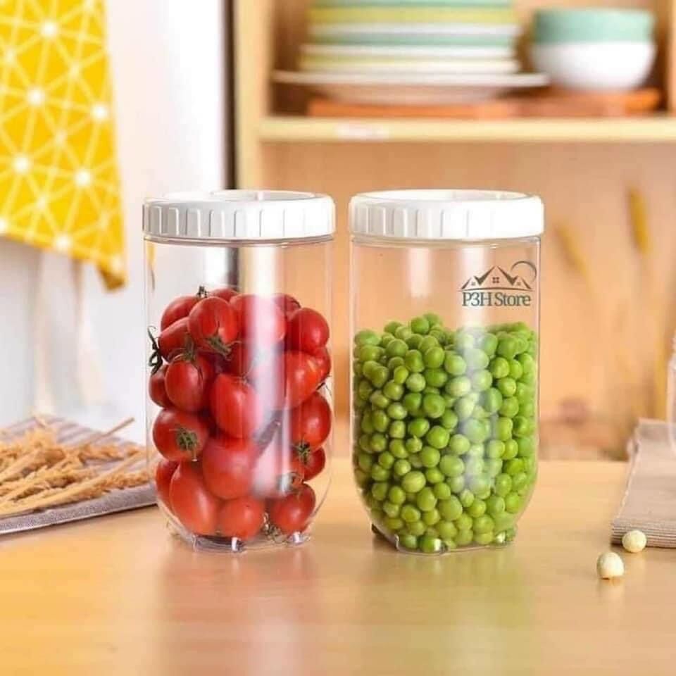Sét 3 lọ thuỷ tinh đựng đồ khô, gia vị 900ml của Uni