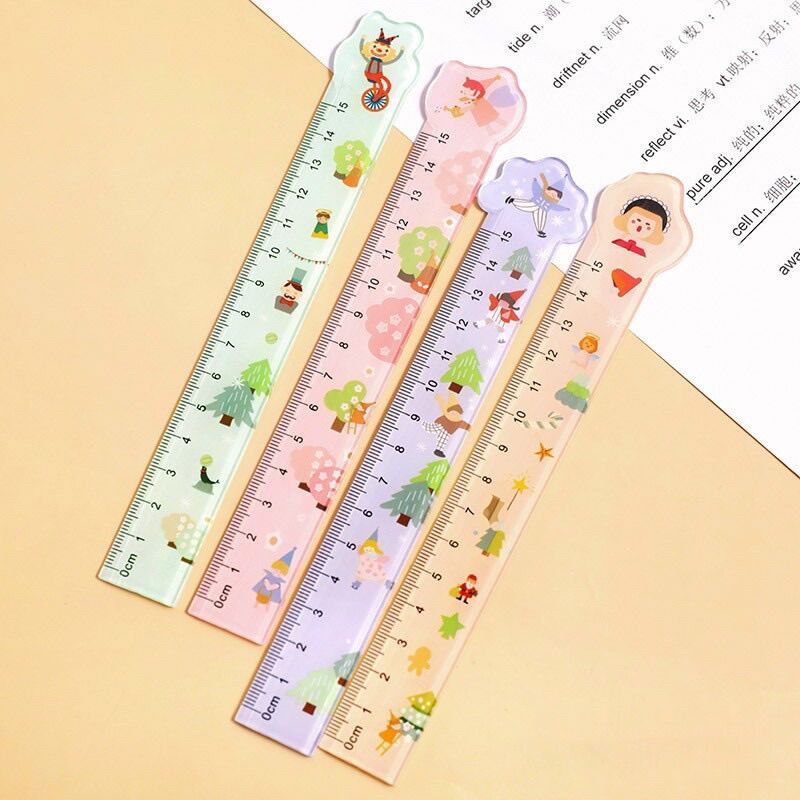 Thước Kiểu Hoạt Hình Dễ Thương 15cm