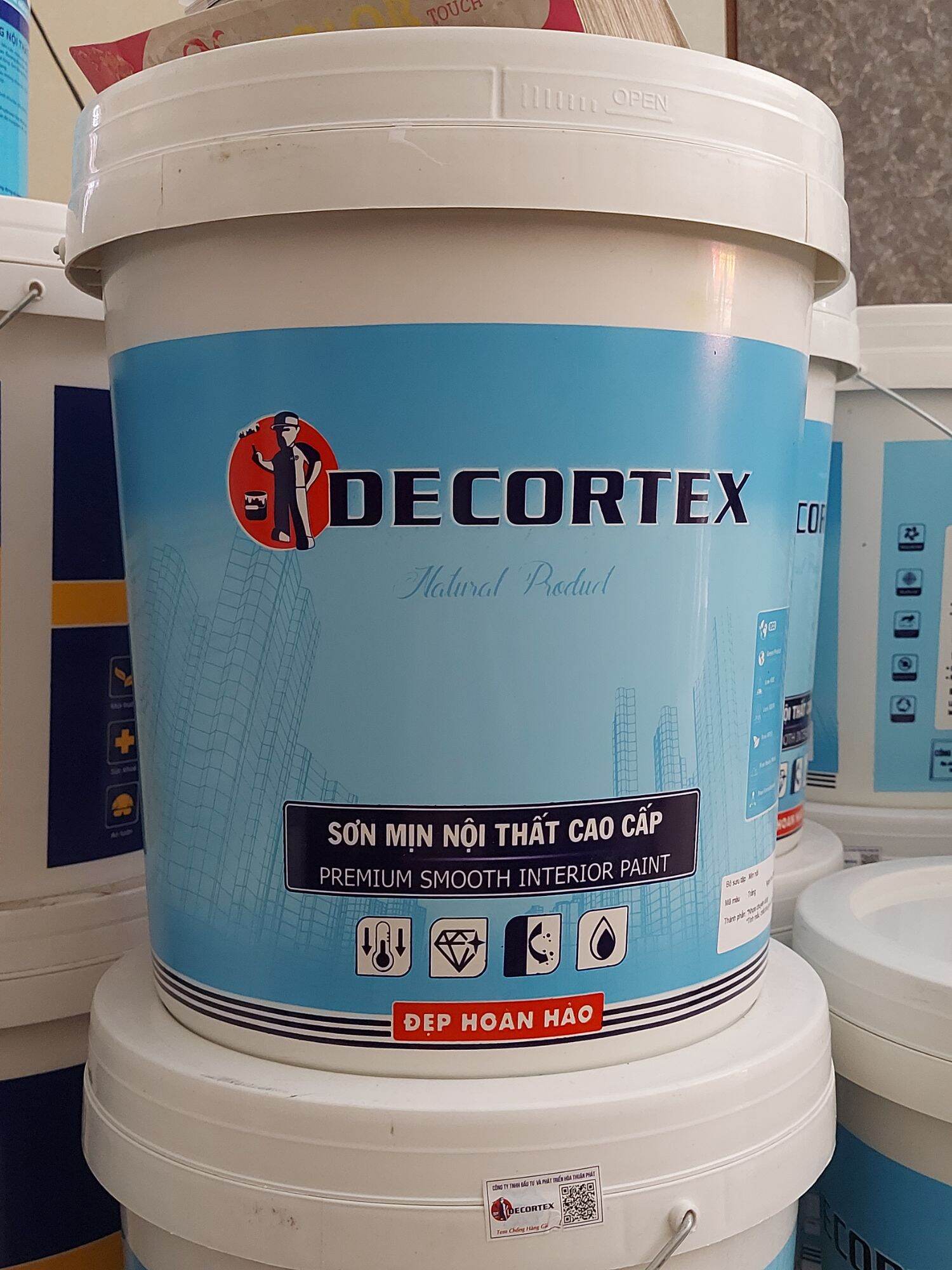 Sơn nước chống nấm mốc trong nhà DECORTEX 18L,4L