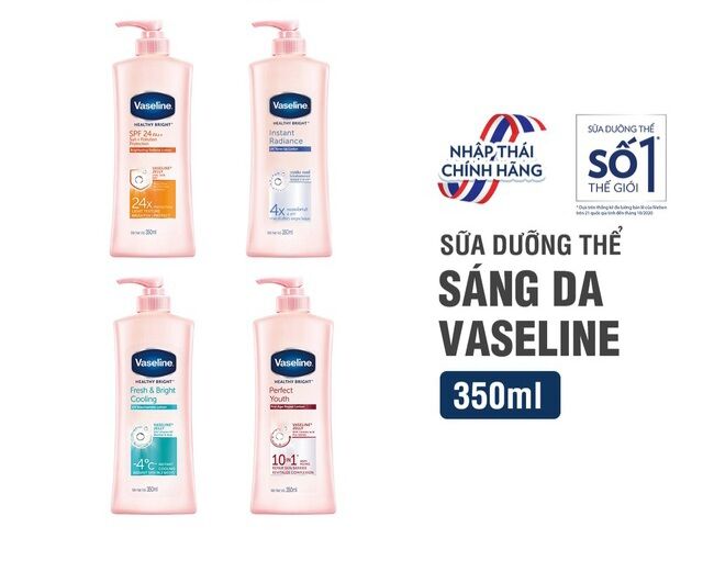 Sữa dưỡng thể sáng da tức thì Vaseline 350ml/chai