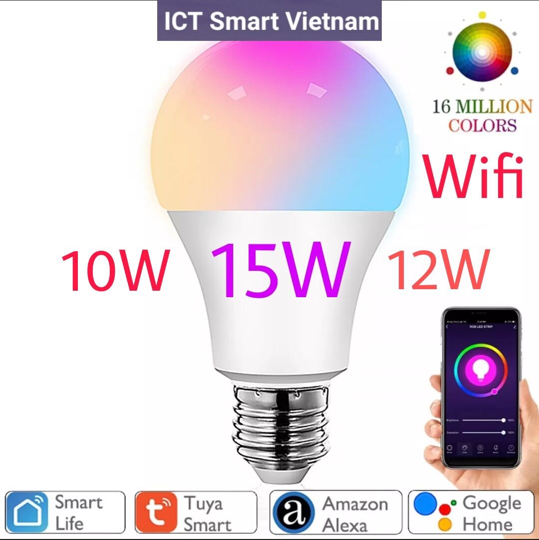 ( Khuyến mãi) Bóng đèn thông minh Wifi Tuya Smart Life 10W/12W\15W