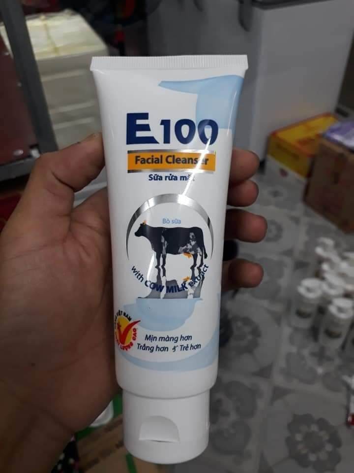 sữa rửa mặt E100 bò sữa