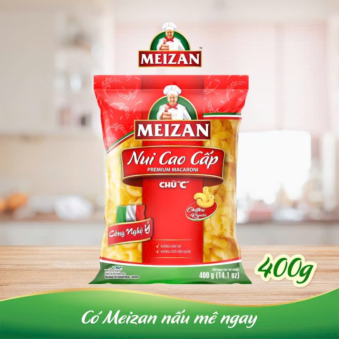 combo 2gói nui gạo cao cấp meizan dạng ống dài (gói 400g) đậm vị thơm ngon giàu chất dinh dưỡng được làm từ bột gạo 100% cho ra sợi nuôi day ngon chuyên dùng cho các món xào hoặc nấu