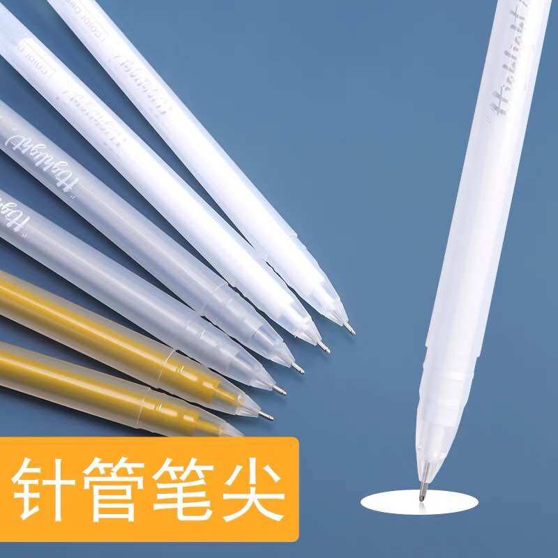 Sét 6 bút Highlight mực trắng ngòi 0.6