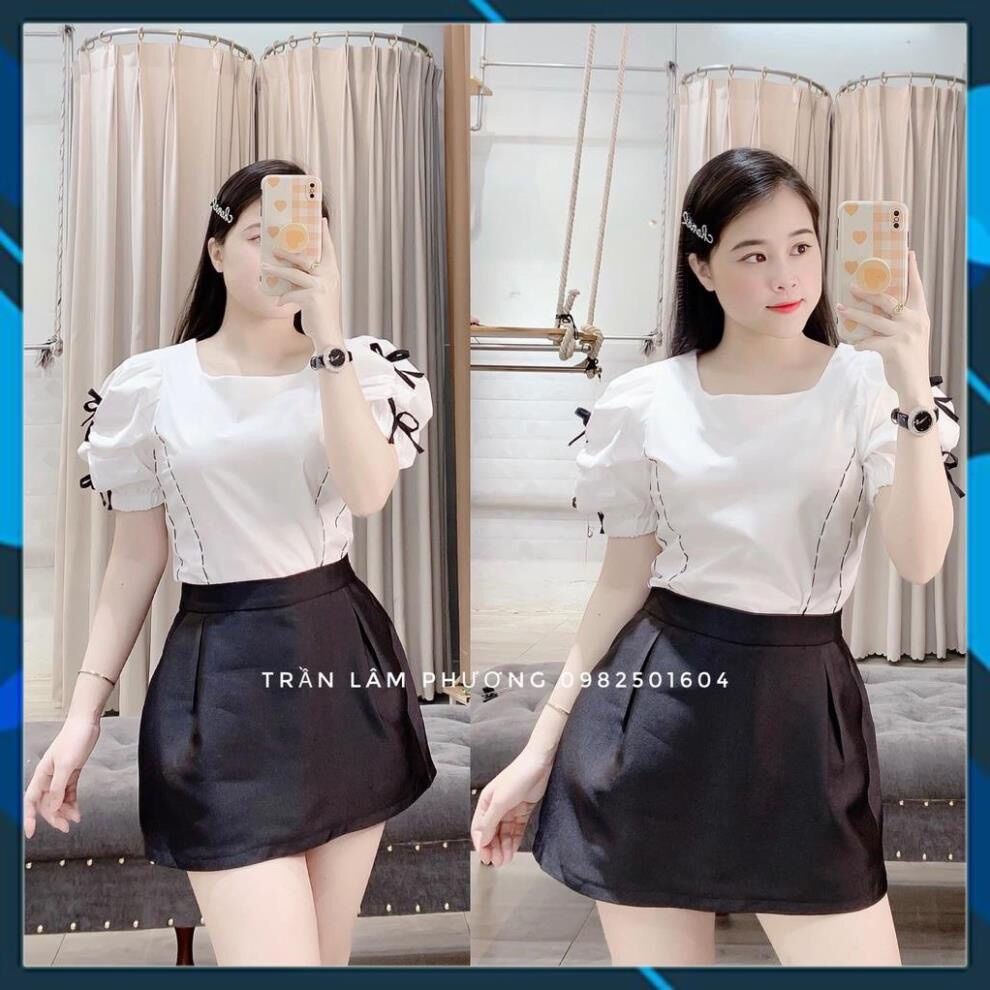 Chân váy tafta ngắn phồng phong cách tiểu thư DELY SHOP