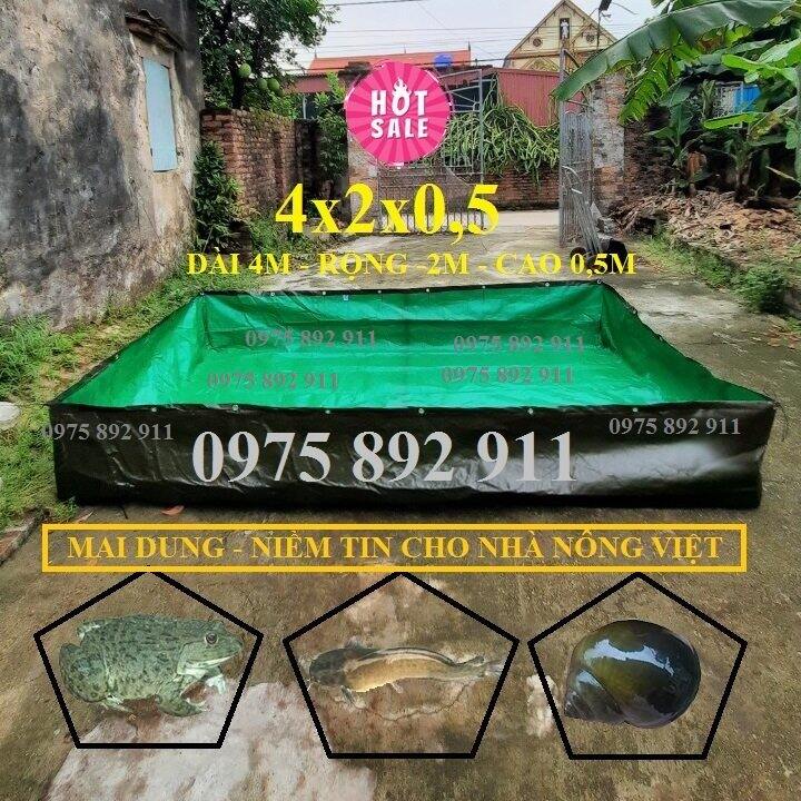 Bể bạt nuôi ốc ếch xanh bộ đội - 4x2x05