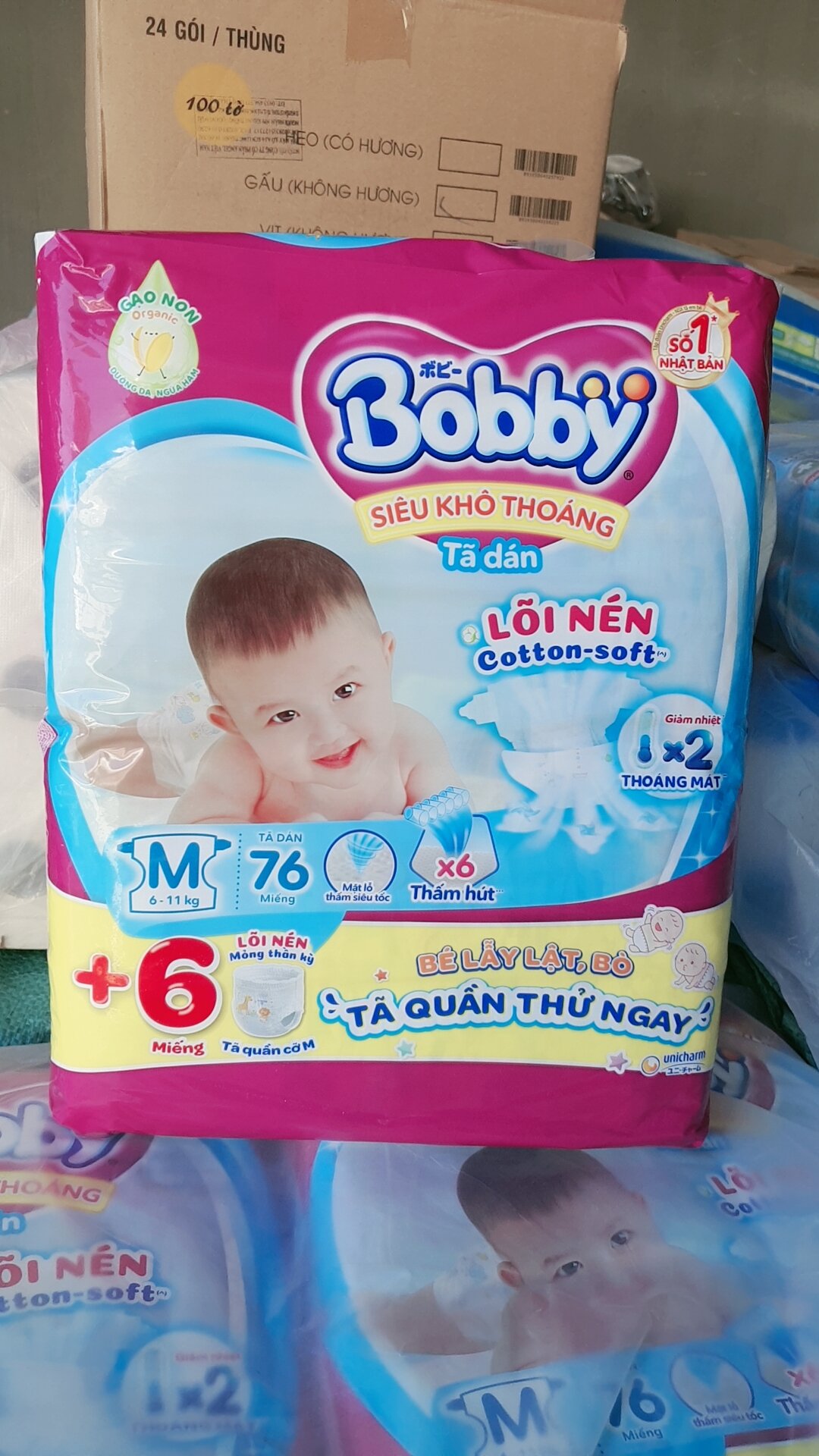[CỘNG MIẾNG] TÃ DÁN BOBBY S80+2/M76+6/L68 CHO BÉ