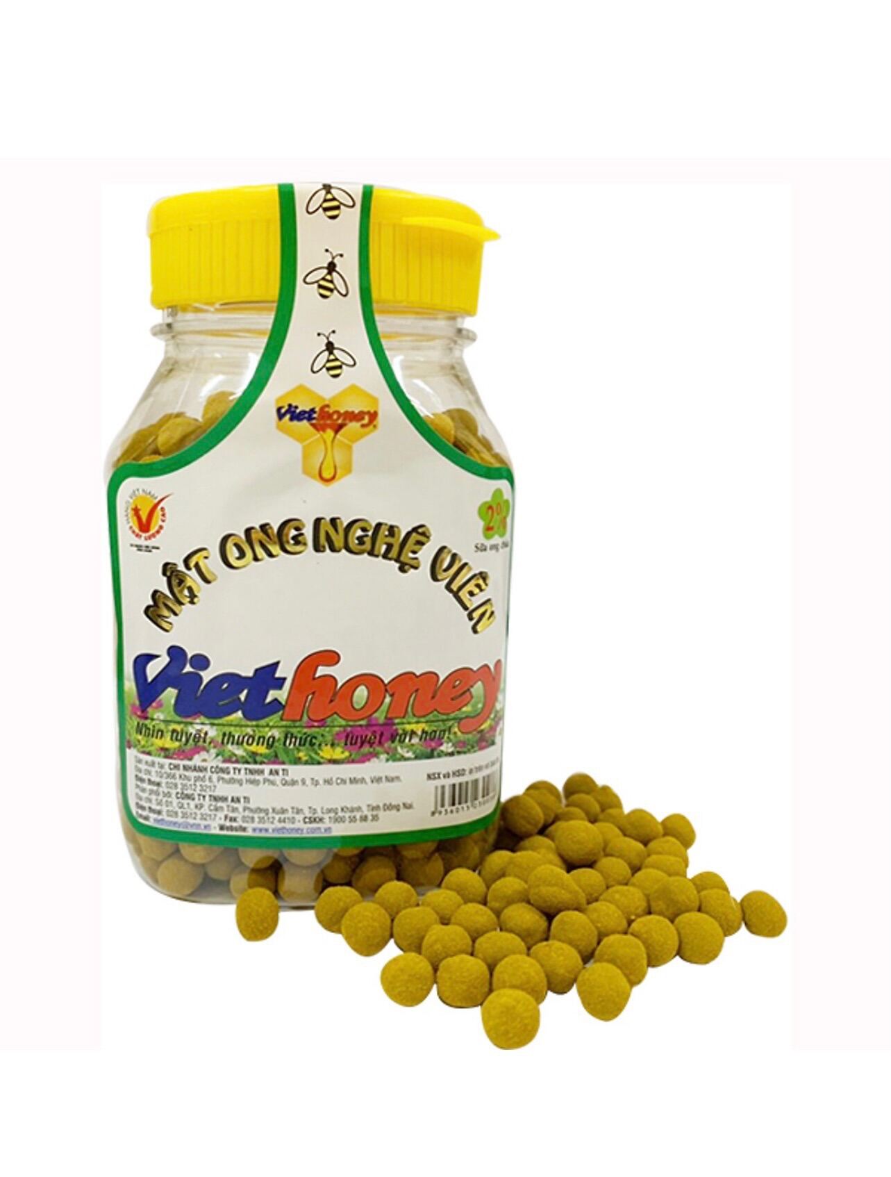 Combo 3 tinh bột Nghệ viên vàng trộn mật ong Việt Honey 160gr