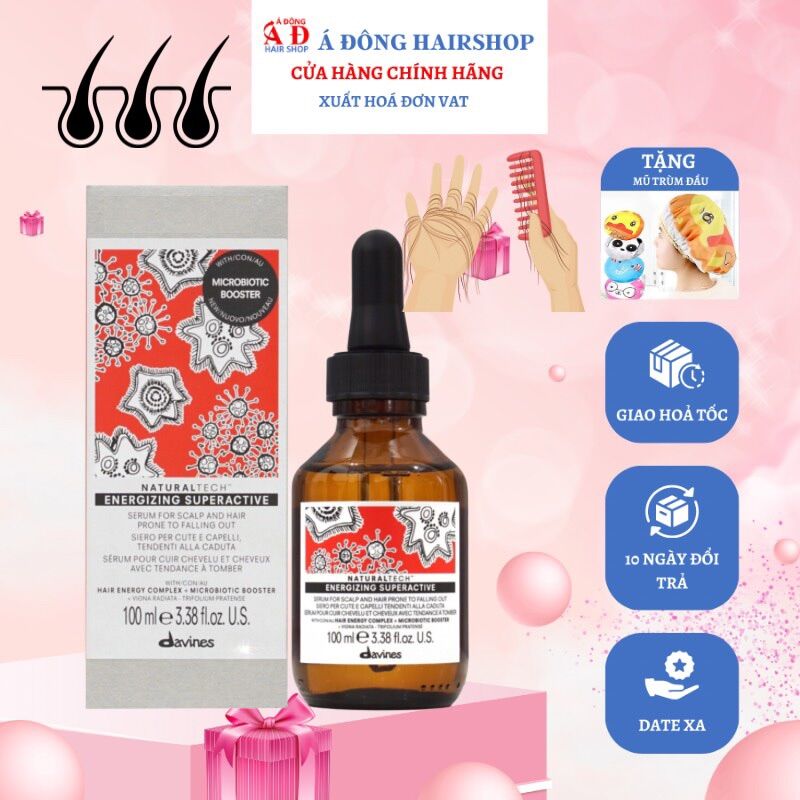 [+Tặng mũ trùm] Dầu gội chống rụng tóc hiệu quả Davines Energizing (ITALY)