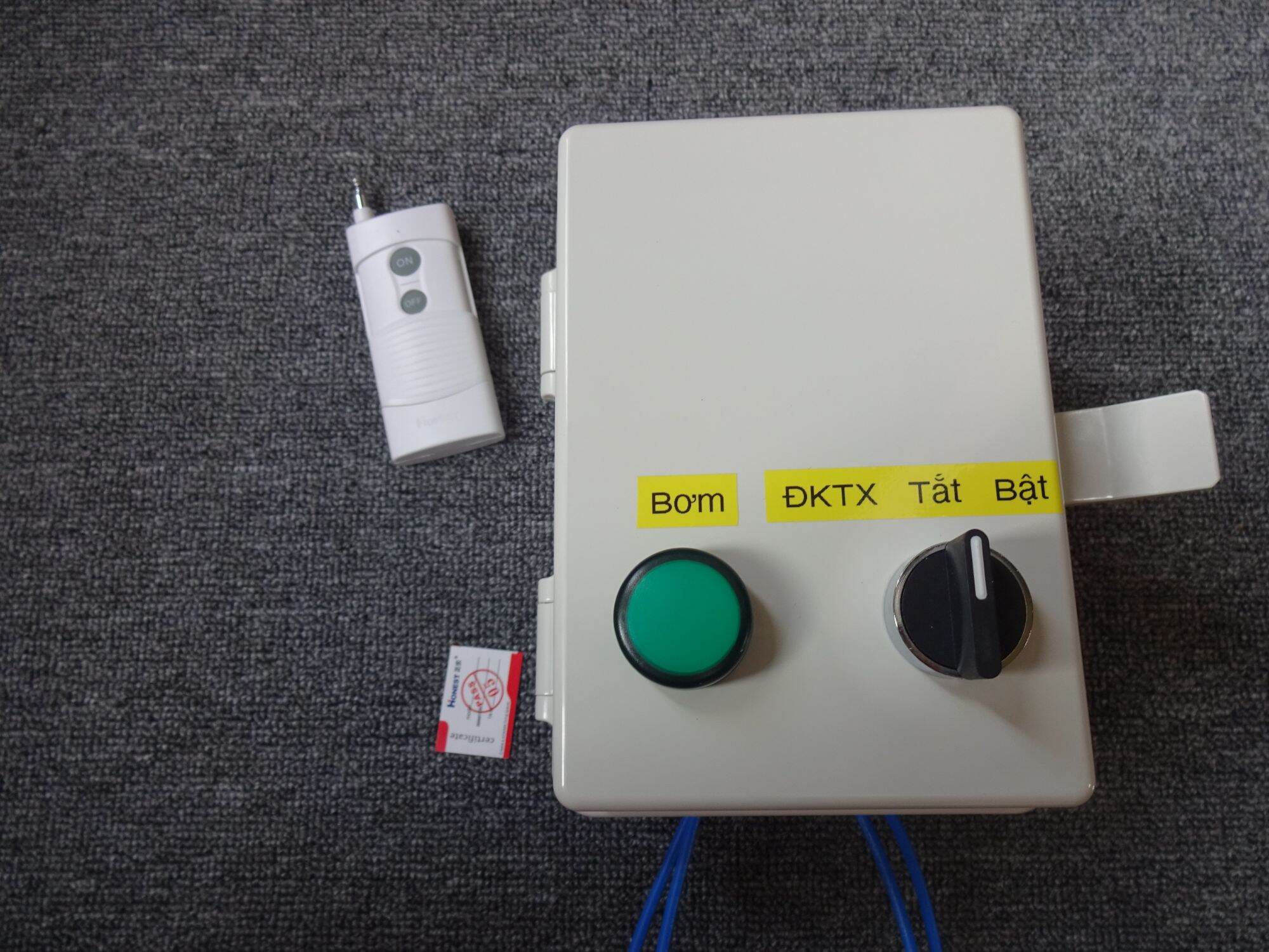 Hệ thống tưới. Bộ điều khiển bật tắt bơm nước từ xa 1.5kw 2hp