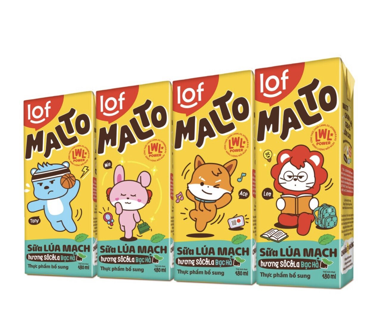2 lốc sữa Malto bạc hà