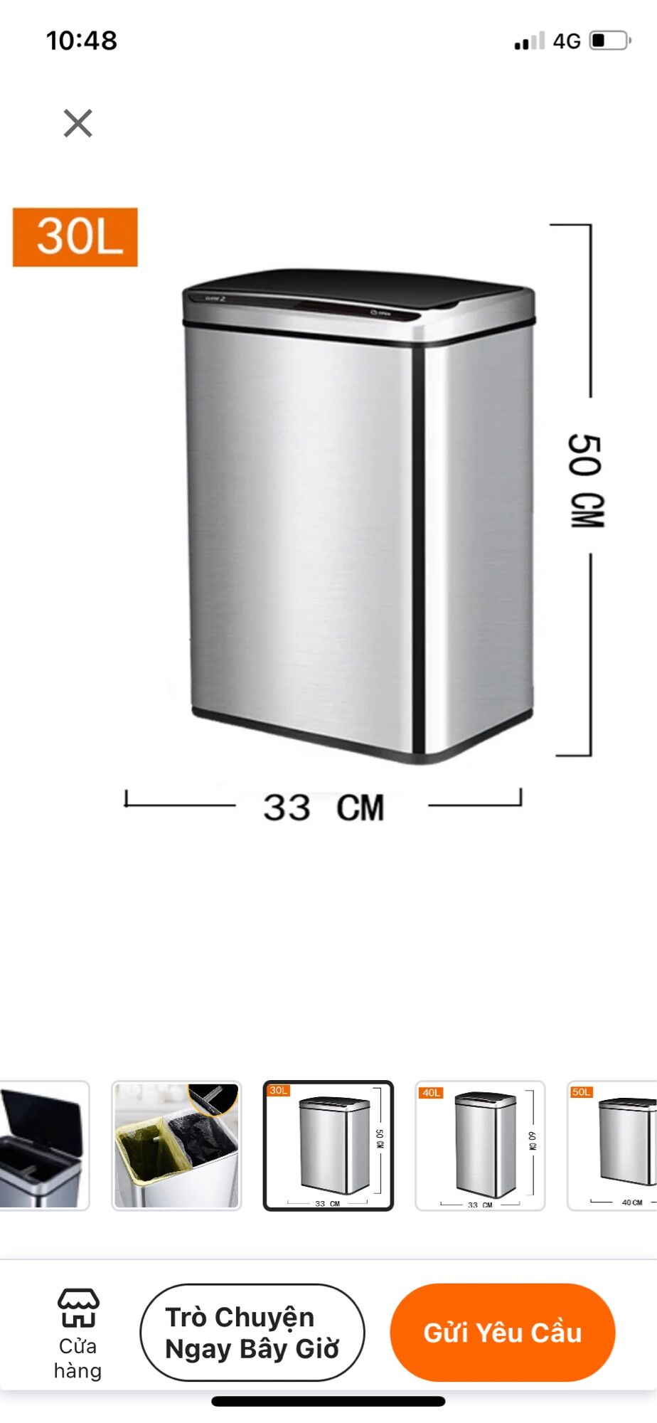 Thùng rác thông minh 30L