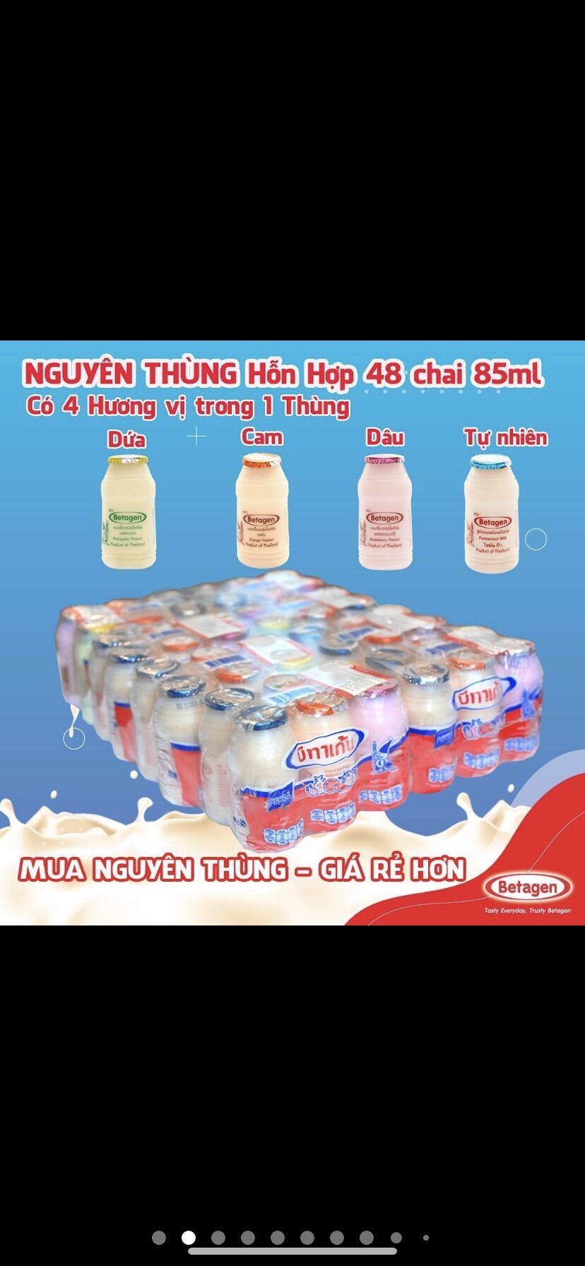 Sữa chua  BETAGEN hỗn hơp 85ml  nguyên thùng
