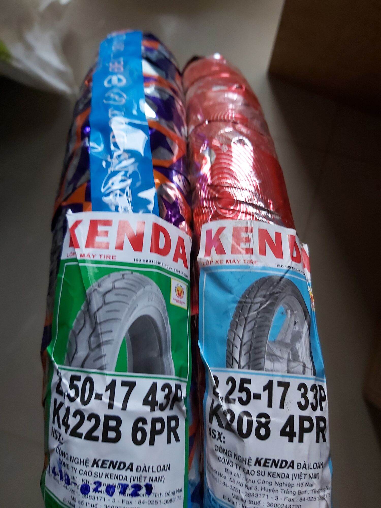 cặp lốp xe wave hiệu kenda 2.25-17 và 2.50-17  / vỏ xe máy