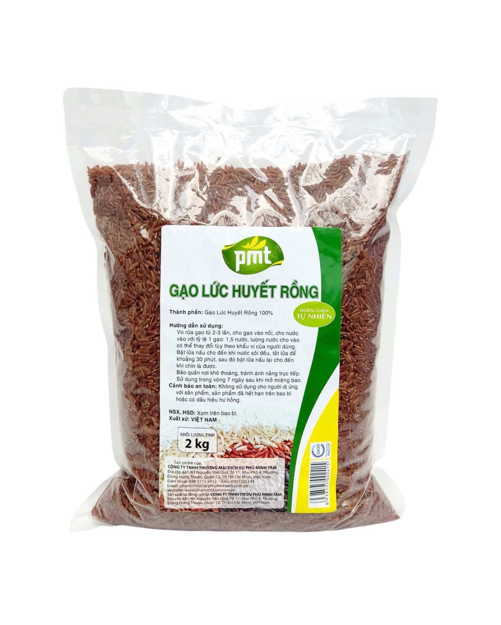 GẠO LỨC HUYẾT RỒNG PMT 2KG