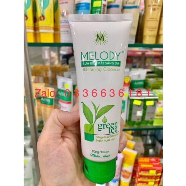 Sữa rửa mặt melody trà xanh dành cho da nhờn và mụn chai 100g