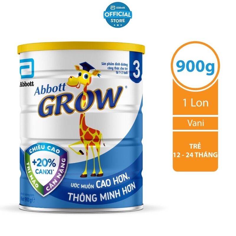 Sữa bột Abbott grow 3 lon 900gr (12-24 tháng)