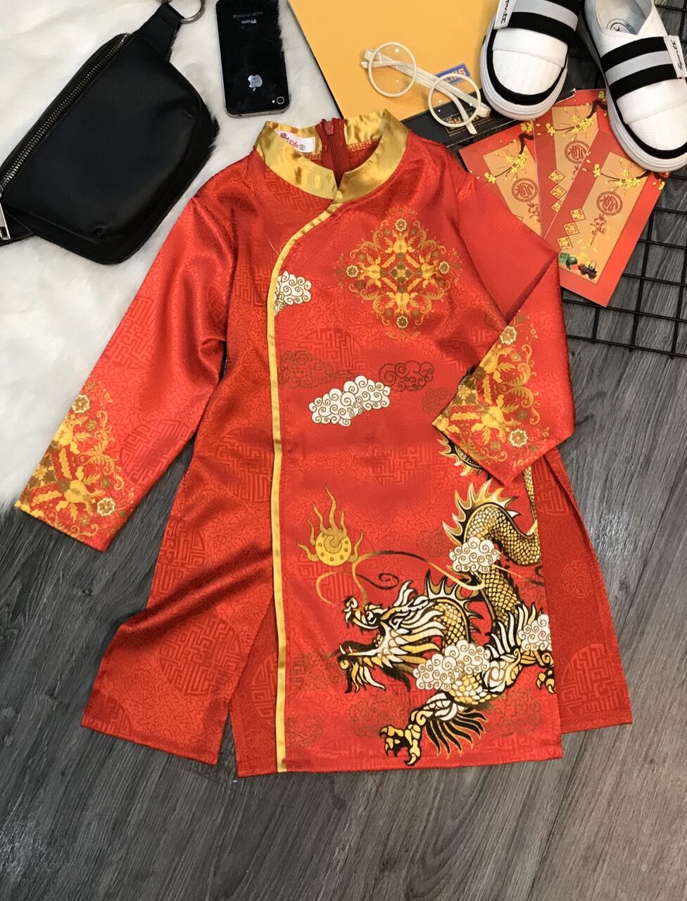 áo dài cách tân gấm thương hải