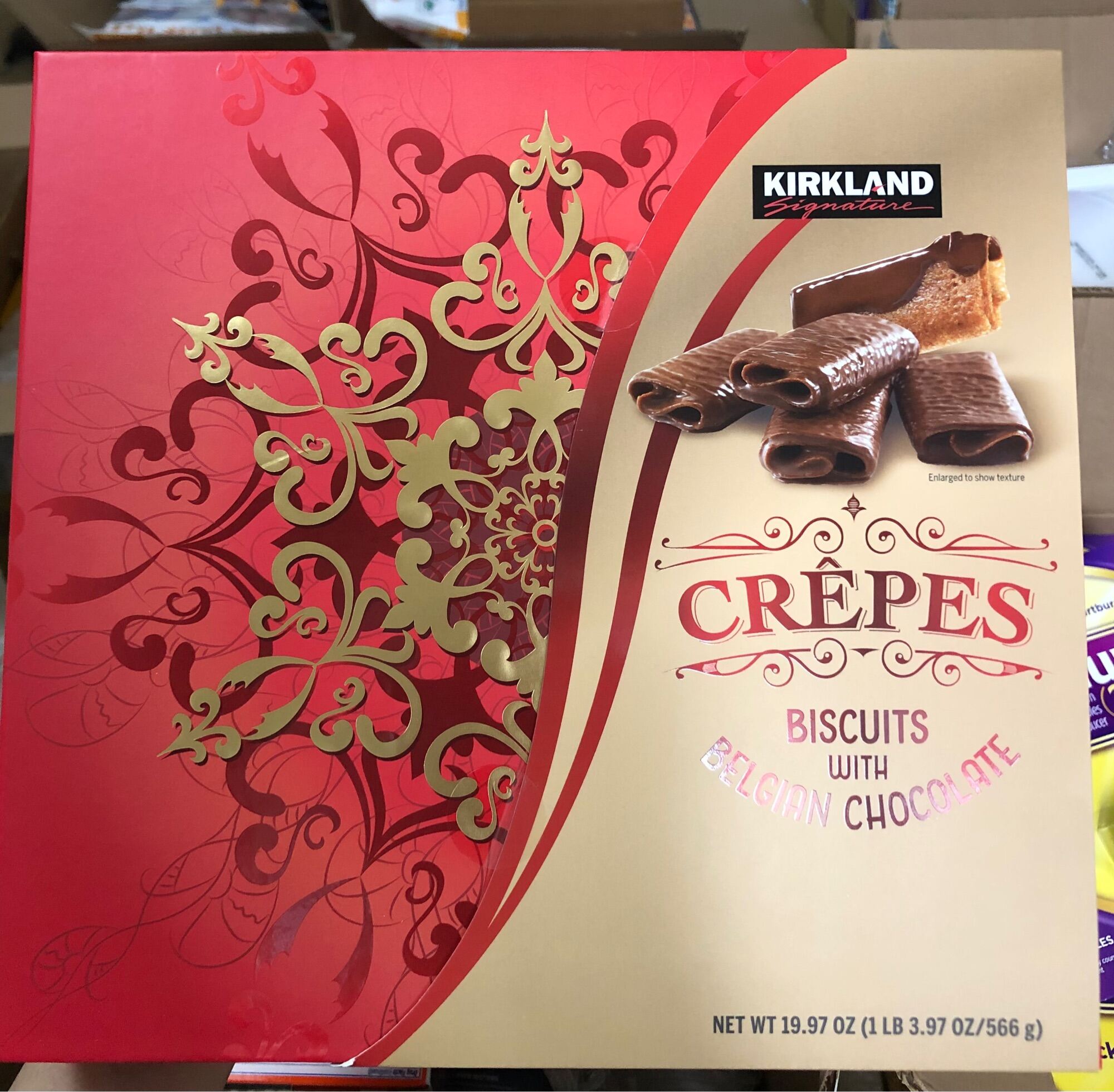 Bánh Phủ Socola Kirkland Signature Crepes Biscuits With Belgian Chocolate