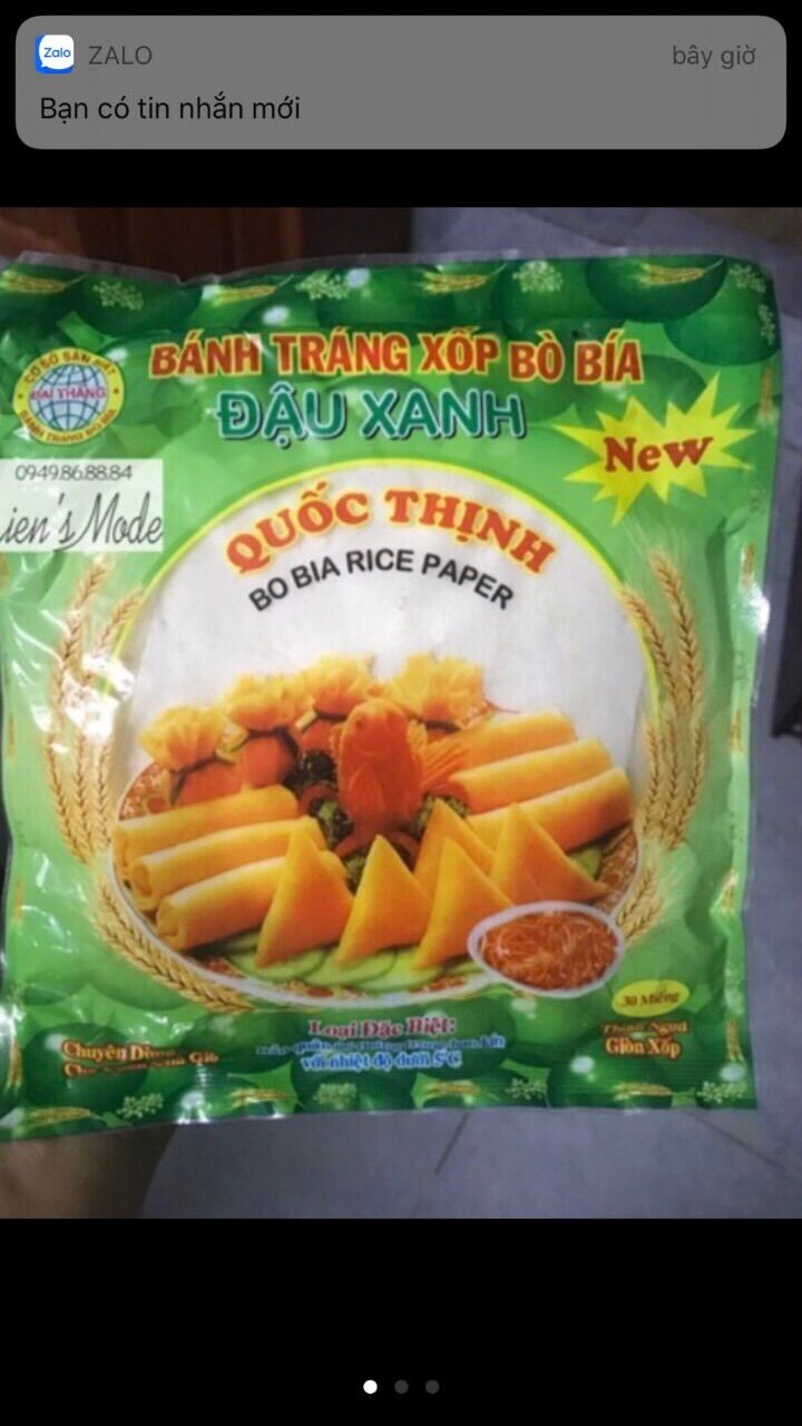 Bánh Tráng Đậu Xanh Bò bía